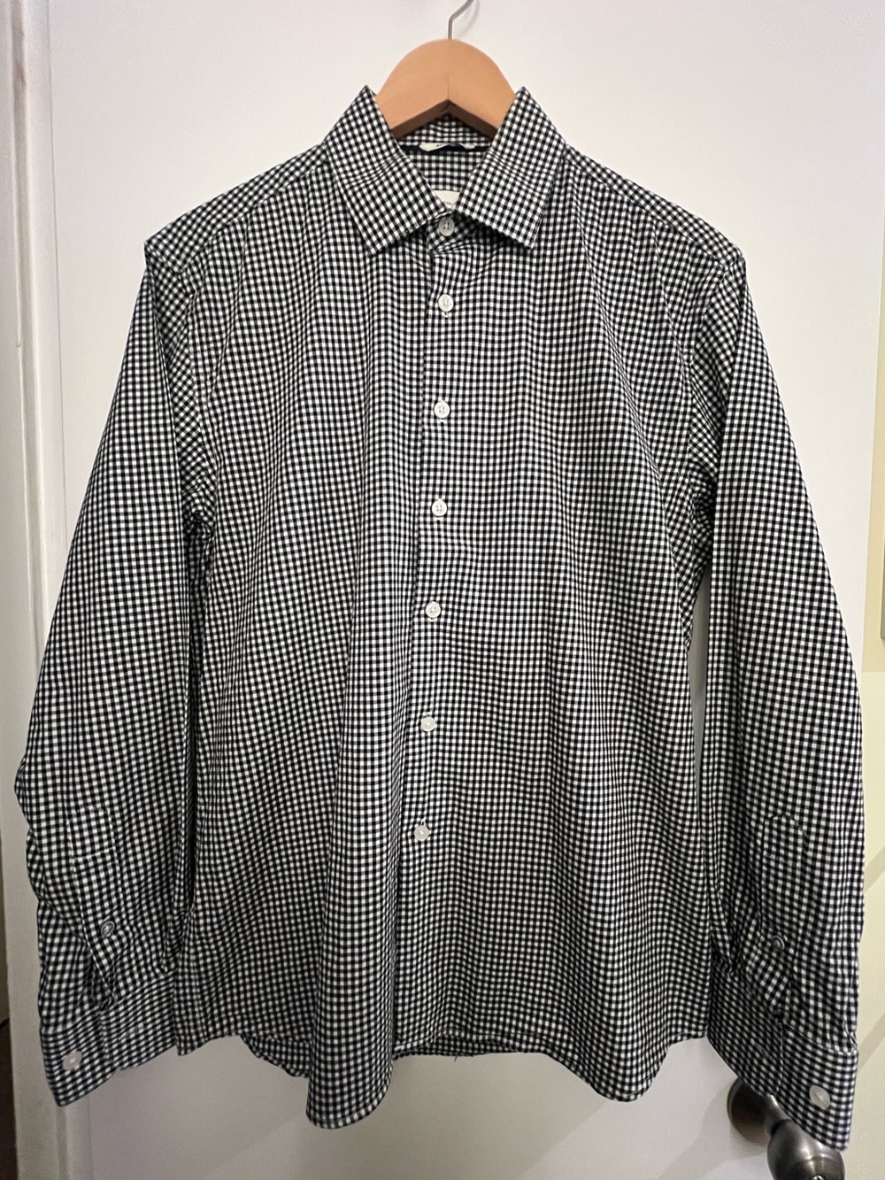 Ben Sherman | Men's Black & White Gingham Button-Down Shirt